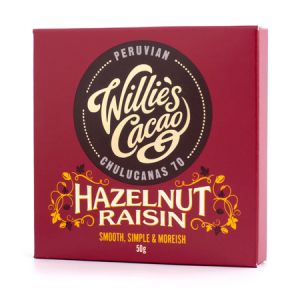 Willie\'s Cacao - Czekolada z orzechami i rodzynkami - Hazelnut Raisin 50g