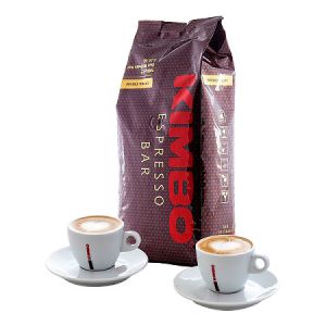 Zestaw kawa Kimbo Extra Cream + 2 filiżanki cappuccino